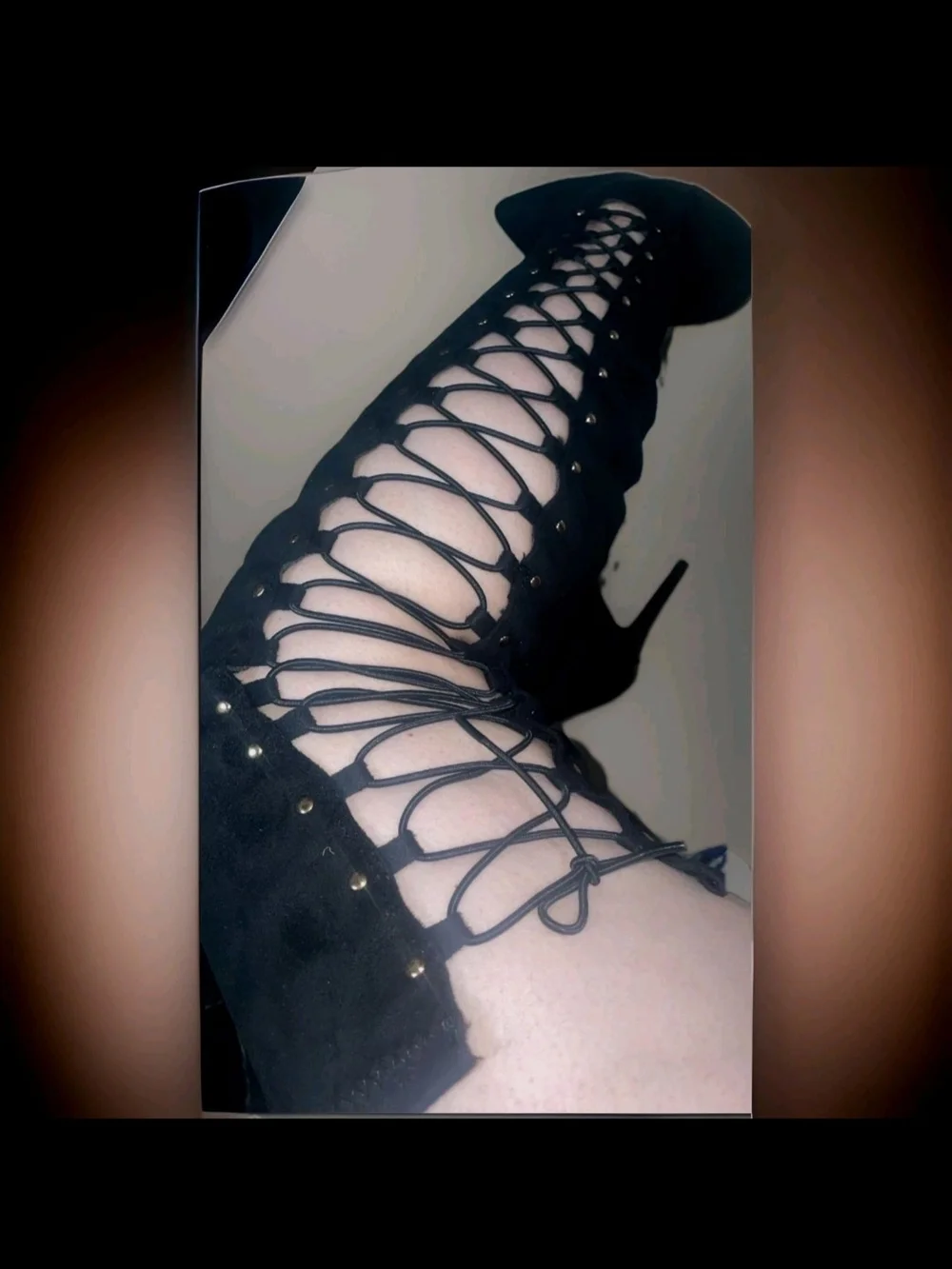 Forever New Black Lace-Up Over-the-Knee Stiletto Boots